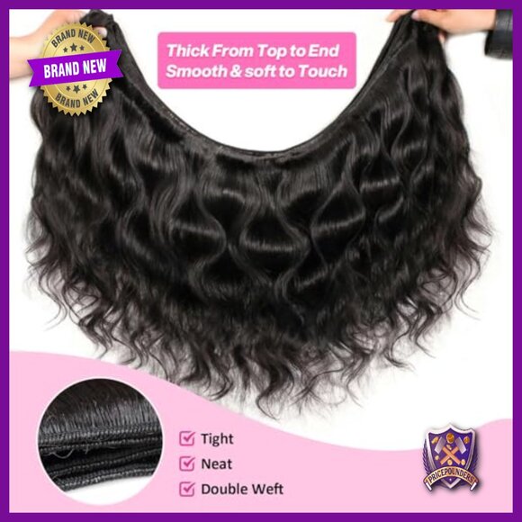 100% Brazilian Virgin Human Hair Extensions 4 Bundles Body Wave 20-26 Inch main image 2
